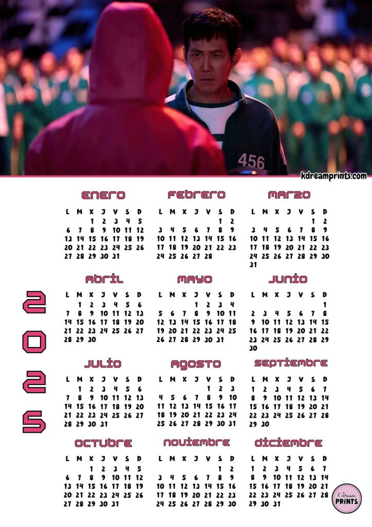 Calendario 2025 Gi Hun Squid Game