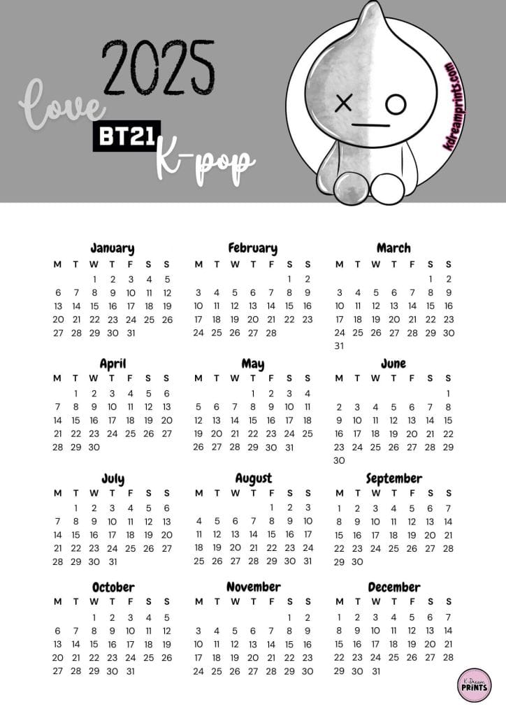 Calendario Anual 2025 Van