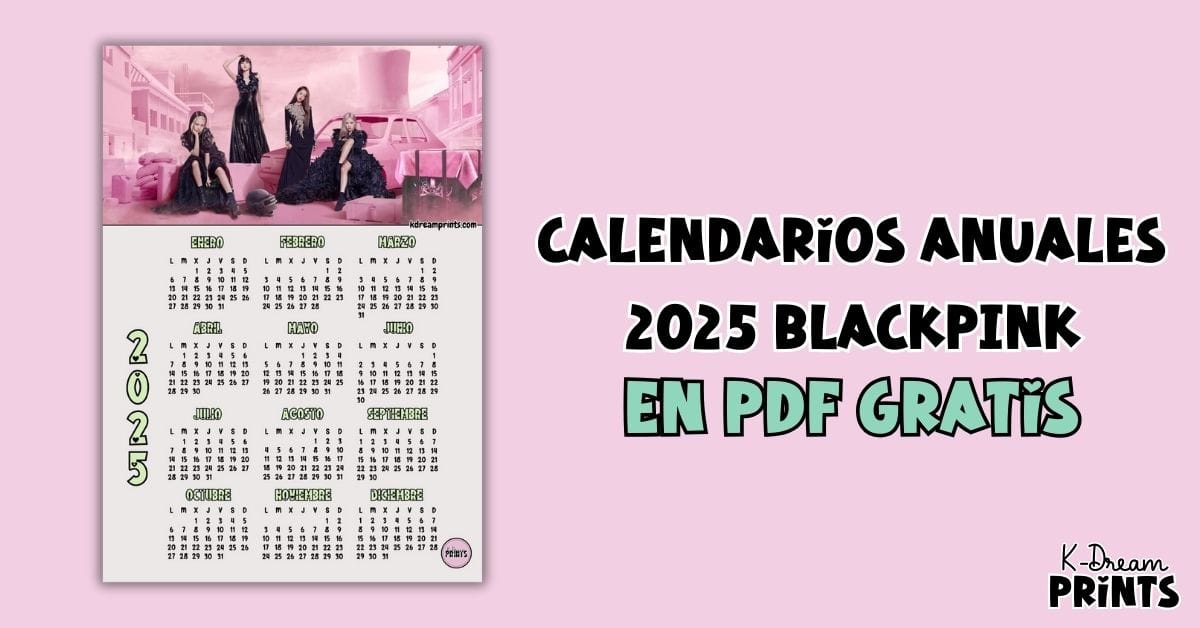 Calendarios 2025 blackpink en pdf