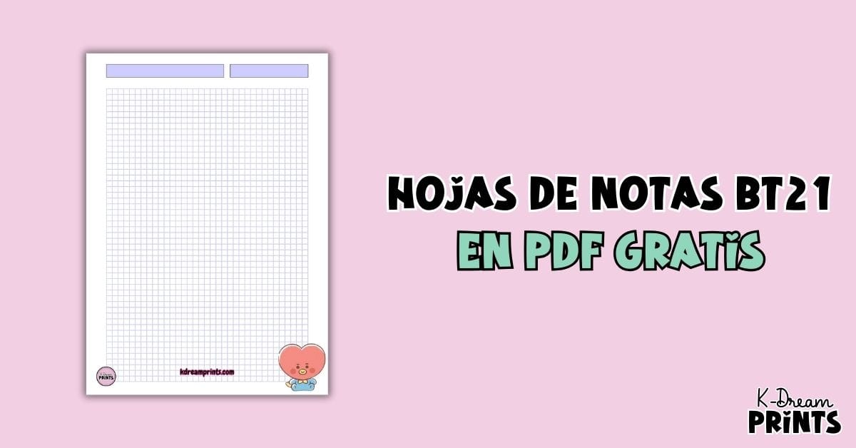 hojas de notas bt21