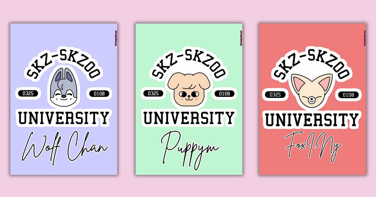 láminas decorativas skzoo university gratis