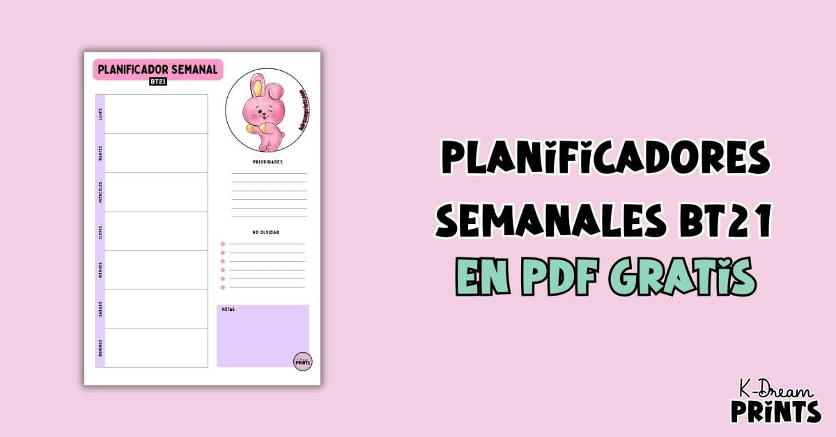 planificadores semanales bt21 en pdf